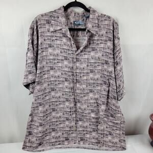 Mens Shirt Vintage Corsini Short Sleeve Button Down Lightweight Size XL Pink